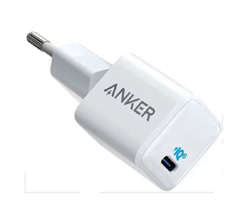 Сетевое зарядное устройство Anker PowerPort 3 Nano 20W USB-C цвет белый EAC Сетевое зарядное устройство Anker PowerPort 3 Nano 20W USB-C цвет белый EAC