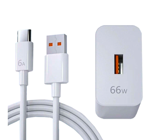 Сетевое зарядное устройство Huawei 66W с кабелем белое Сетевое зарядное устройство Huawei 66W с кабелем белое