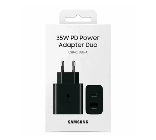 Сетевое зарядное устройство Samsung EP-TA220 35W 2-port USB/Type-c черный Сетевое зарядное устройство Samsung EP-TA220 35W 2-port USB/Type-c черный